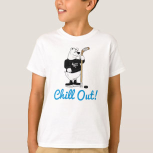 Camiseta del oso polar de hockey Chill Out