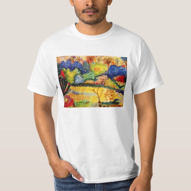 Camiseta del paisaje de Gauguin Tahitian (Anverso)