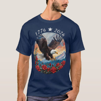 Camiseta del paisaje de rosas águilas del 250 aniv