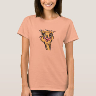 Camiseta del pájaro del niño de la avestruz