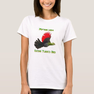 Camiseta del pájaro turaco de Knysna africano