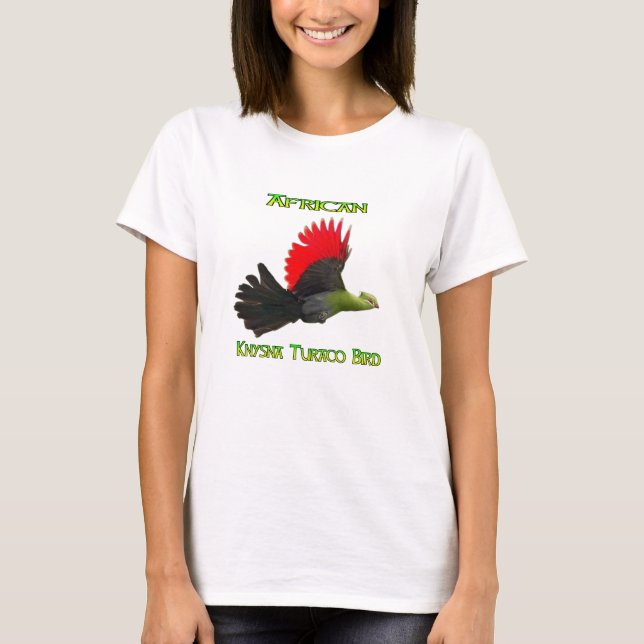 Camiseta del pájaro turaco de Knysna africano (Anverso)