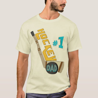 Camiseta del papá del hockey del número 1