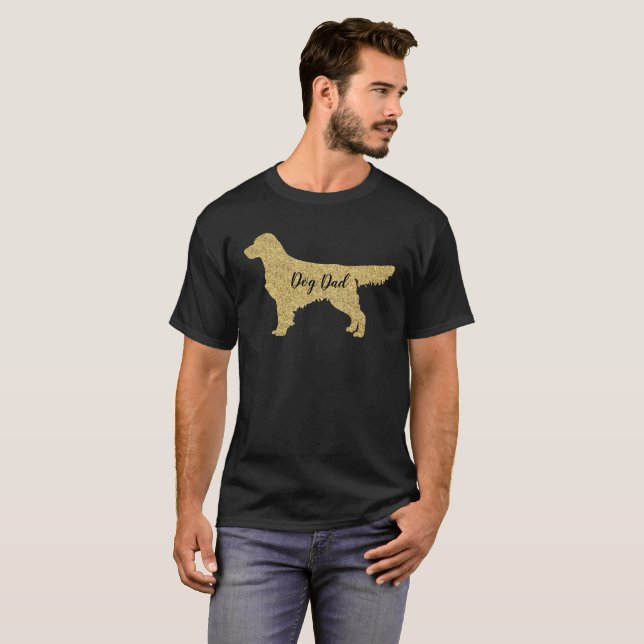 Camiseta del papá del perro del golden retriever (Anverso completo)