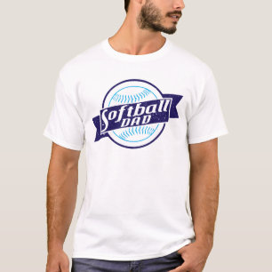 Camiseta del papá del softball de la impresión de