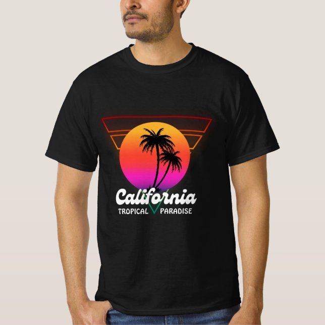 Camiseta del paraíso tropical de California (Anverso)
