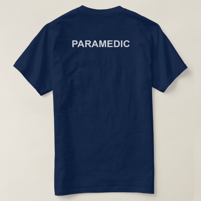 Camiseta del paramédico (Reverso del diseño)