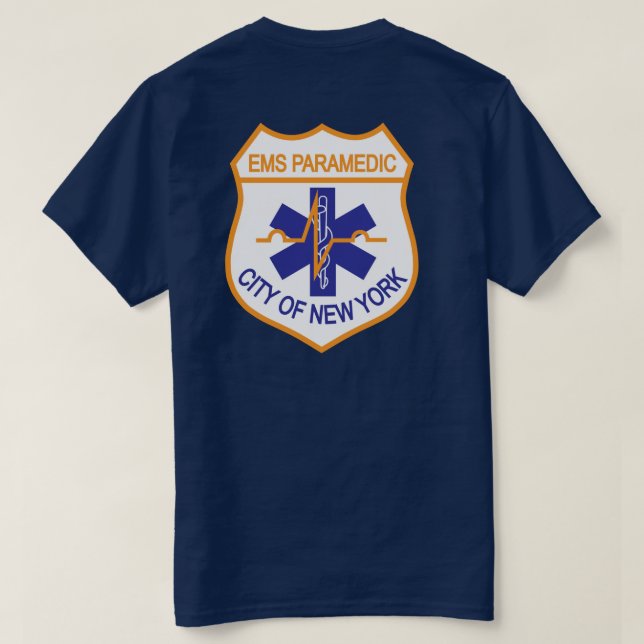 Camiseta del paramédico de NYC (Reverso del diseño)