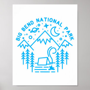 Camiseta del Parque Nacional Big Bend Camping Arte
