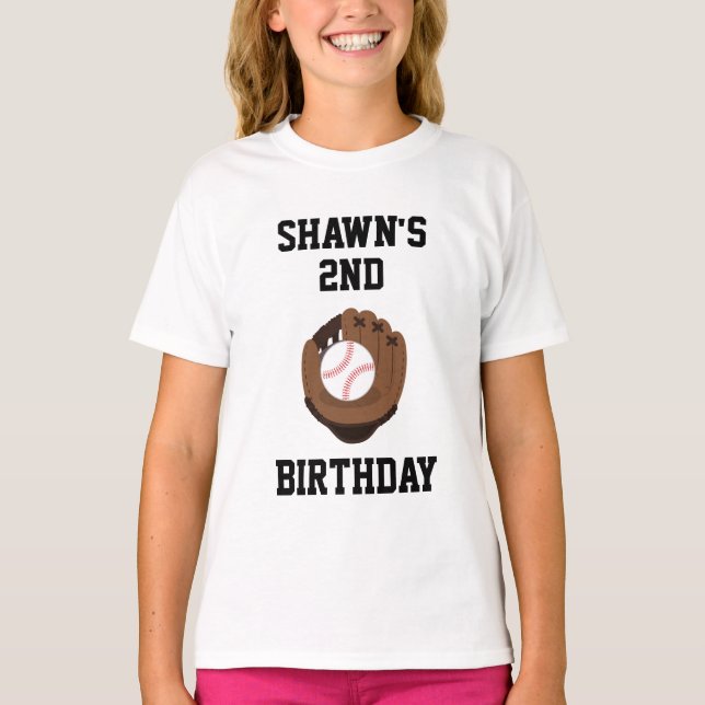 Camiseta del partido de cumpleaños del béisbol (Anverso)