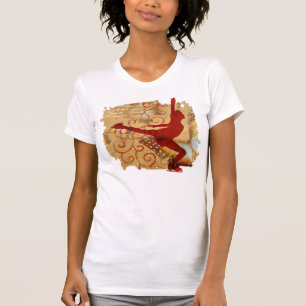 camiseta del patinaje de hielo del