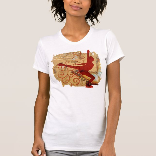 camiseta del patinaje de hielo del (Anverso)