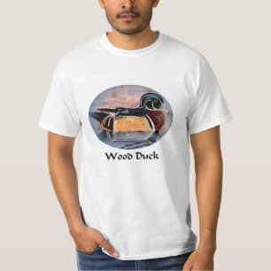Camiseta del pato de madera