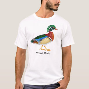 Camiseta del pato de madera