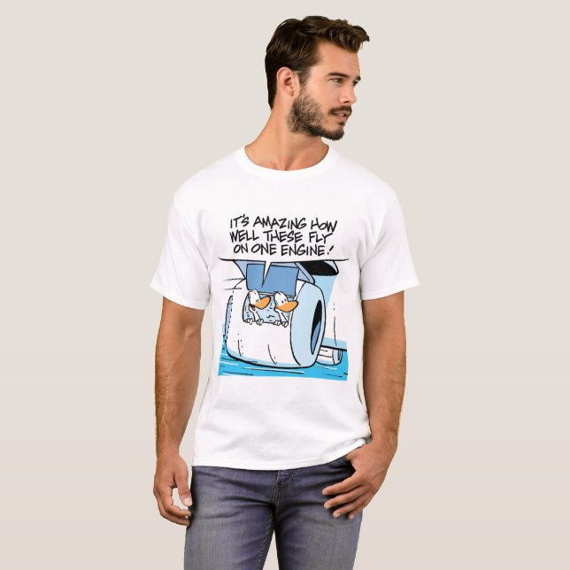 Camiseta del pato del humor de la aviación del (Anverso completo)