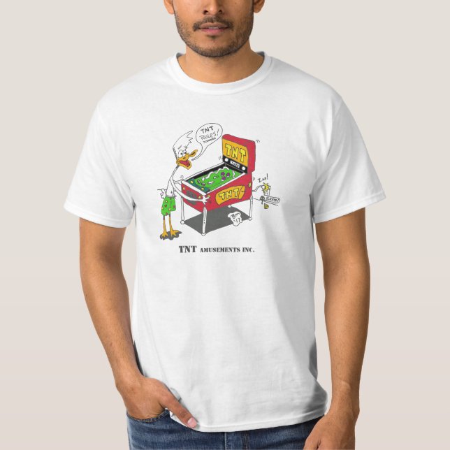 Camiseta del pato del pinball de las reglas de las (Anverso)