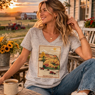 Camiseta del patrimonio del corazón de Nebraska
