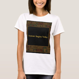 Camiseta del patrón africano del cordón de oro