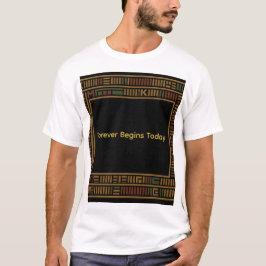 Camiseta del patrón africano del cordón de oro