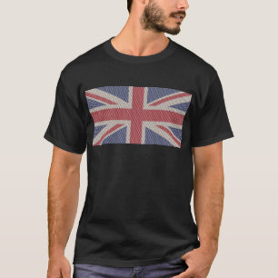 Camiseta del patrón de pesca de bandera de la Uni