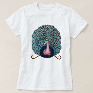 Camiseta del pavo real.