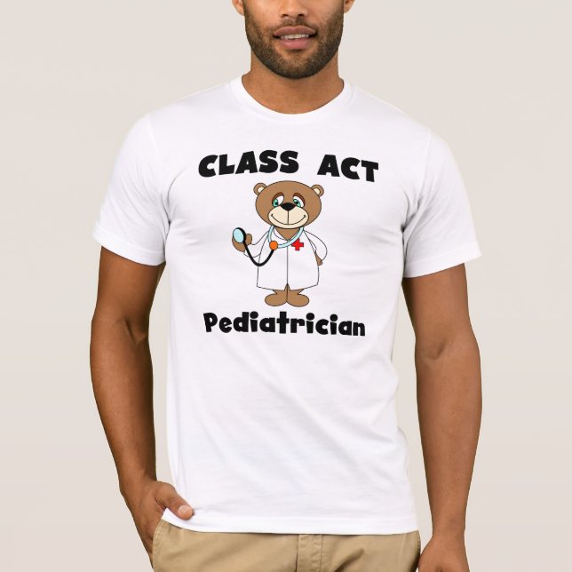 Camiseta del pediatra del acto de la clase del oso (Anverso)