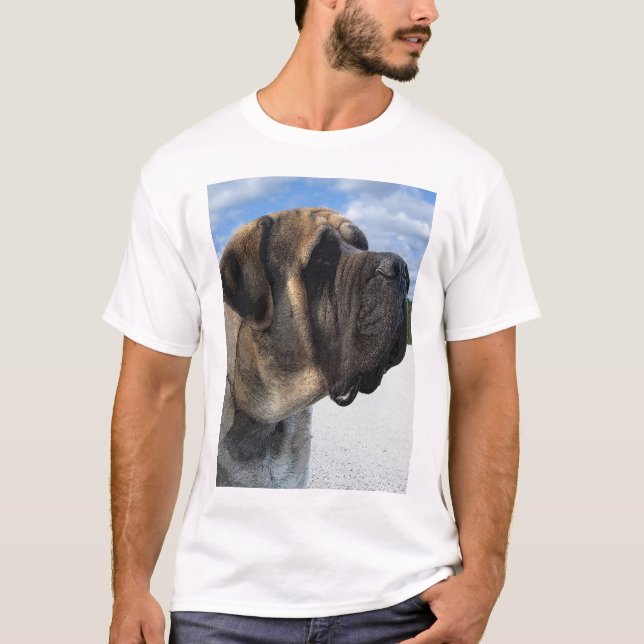 Camiseta del perfil del mastín (Anverso)
