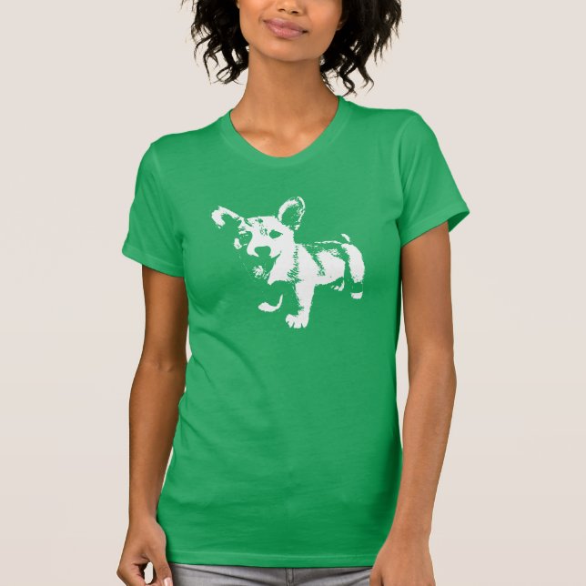 Camiseta del perrito del Corgi (Anverso)
