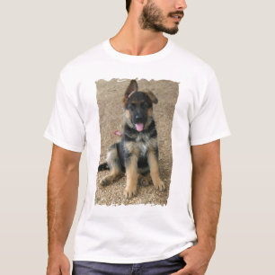 Camiseta del perrito del pastor alemán