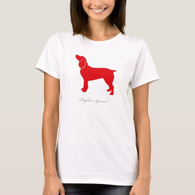 Camiseta del perro de aguas de Boykin (silueta (Anverso)