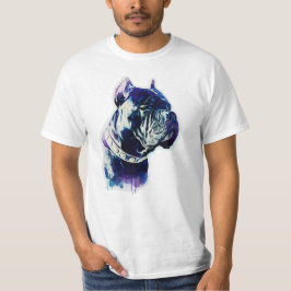 Camiseta del perro de la acuarela de la camisa del