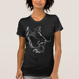 Camiseta del perro de la caza de las mujeres de la