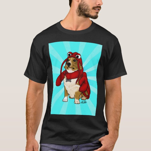 Camiseta del perro de la langosta (Anverso)