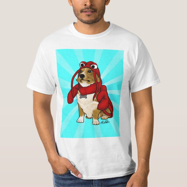 Camiseta del perro de la langosta (Anverso)