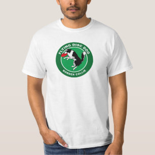 Camiseta del perro del disco de vuelo del border