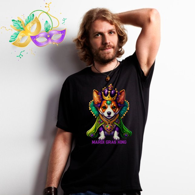 Camiseta del perro Mardi Gras King (Subido por el creador)