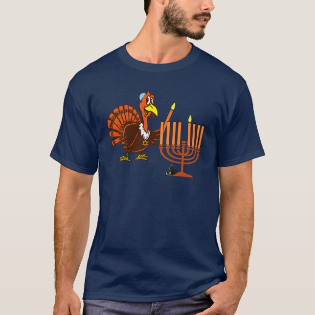 Camiseta del personalizable de Thanksgivukkah (Anverso)