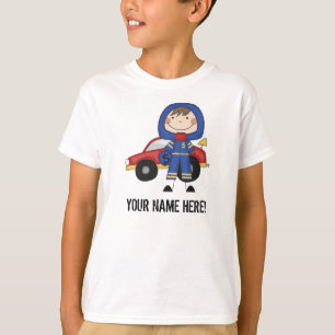 Camiseta del personalizable del conductor de coche
