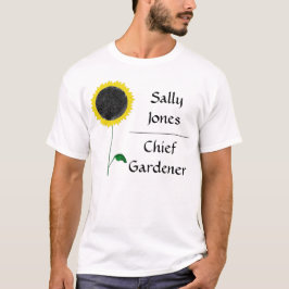 Camiseta del personalizable del girasol