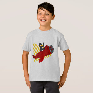 Camiseta del personalizado con pingüino volador