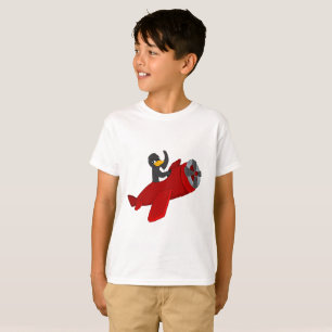Camiseta del personalizado con pingüino volador