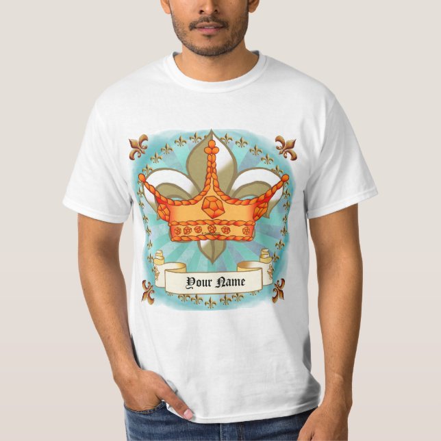 Camiseta del personalizado Crown King Dad (Anverso)