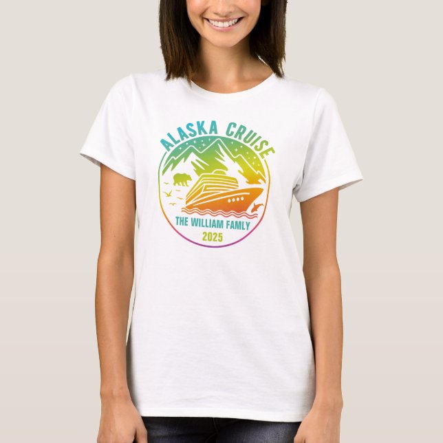 Camiseta del Personalizado de cruceros Alaska (Anverso)