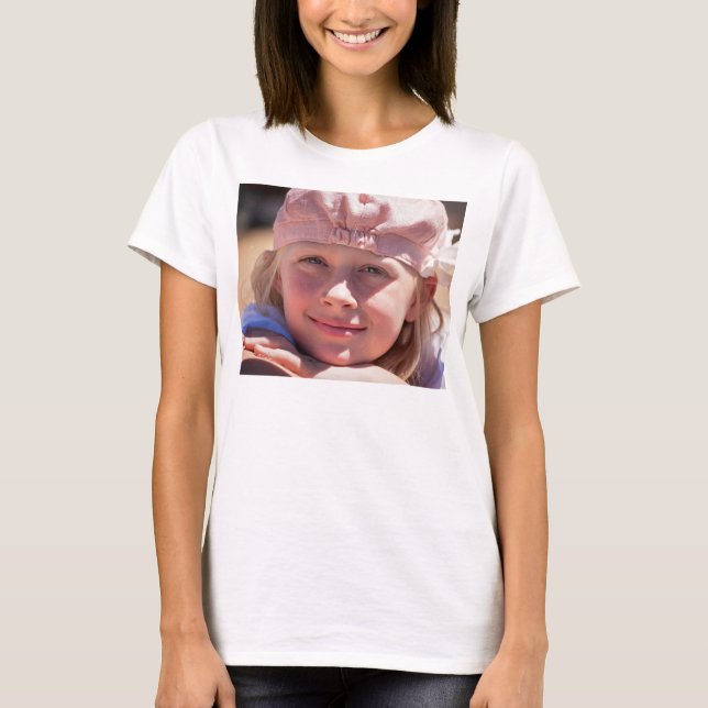 Camiseta del personalizado de FOTOS DE SU HIJO (Anverso)