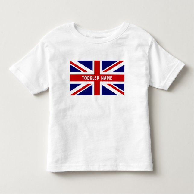 camiseta del personalizado de la bandera británica (Anverso)
