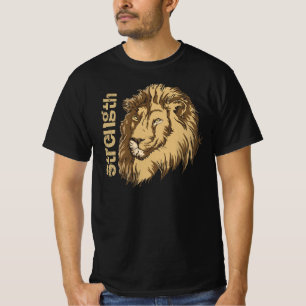 Camiseta del personalizado de la cabeza del león -