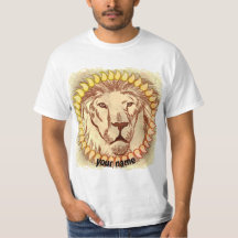 Camiseta del personalizado de la cara del león