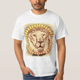 Camiseta del personalizado de la cara del león