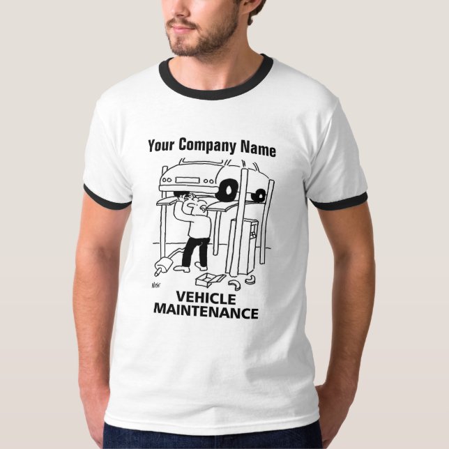 Camiseta del Personalizado de mantenimiento del ve (Anverso)