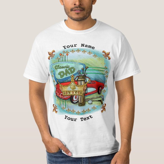 Camiseta del personalizado de papá clásico (Anverso)